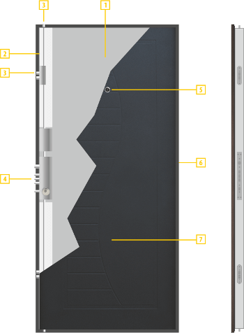 Схема на крило метална врата 701-B