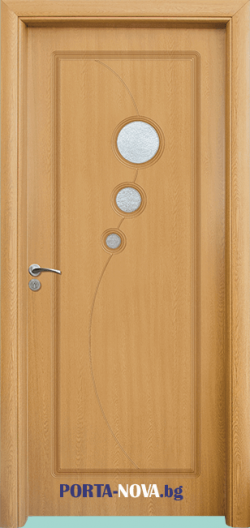 Интериорна врата серия Стандарт, модел 017, Светъл дъб