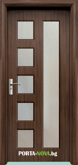 Интериорна врата серия Стандарт, модел 048, цвят Орех